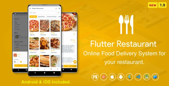 Flutter Restaurant v1.9 ( Online Food Delivery System For iOS and
Android