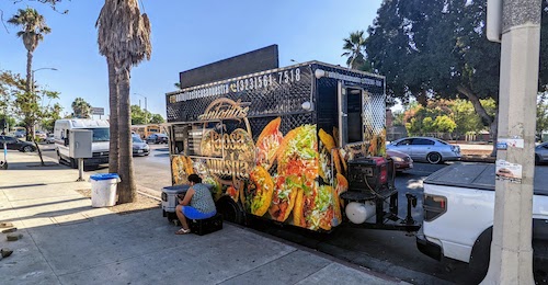 The trailer parked on Vermont Avenue