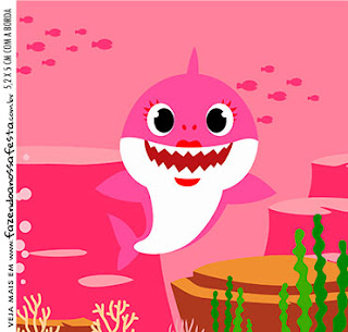 Baby Shark: Free Printable Candy Buffet Labels. 