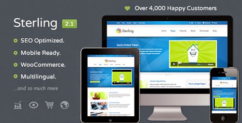 Sterling Responsive Wordpress Theme Version 2.1.1 free