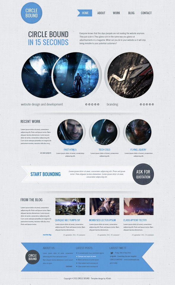 Circle Bound - Business or Personal Portfolio - Creative PSD Templates