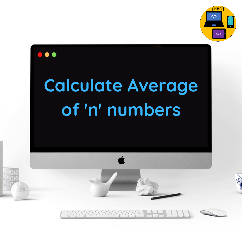 Average of numbers using functions in C || Type 1 || Functions || C programming 