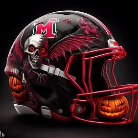 Miami (OH) RedHawks halloween concept helmet