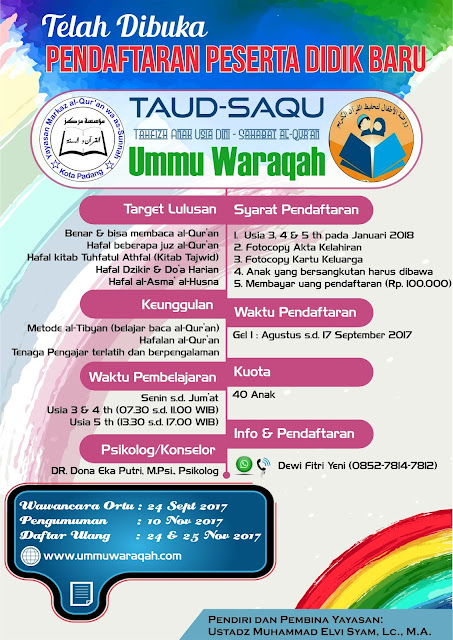 Pendaftaran TAUD - SaQu Ummu Waraqah