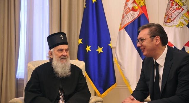 Vucic briefs Patriarch Irinej Gavrilovic on dialogue with Kosovo