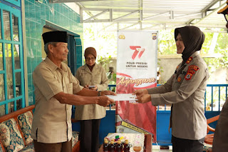 Rangkaian Hari Bhayangkara Ke-77 Tahun 2023, Polres Kulonprogo Laksanakan Anjangsana dan Pemberian Tali Asih