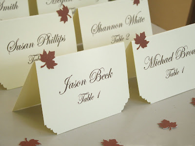 And since we are talking about the wedding place cards I would you like to