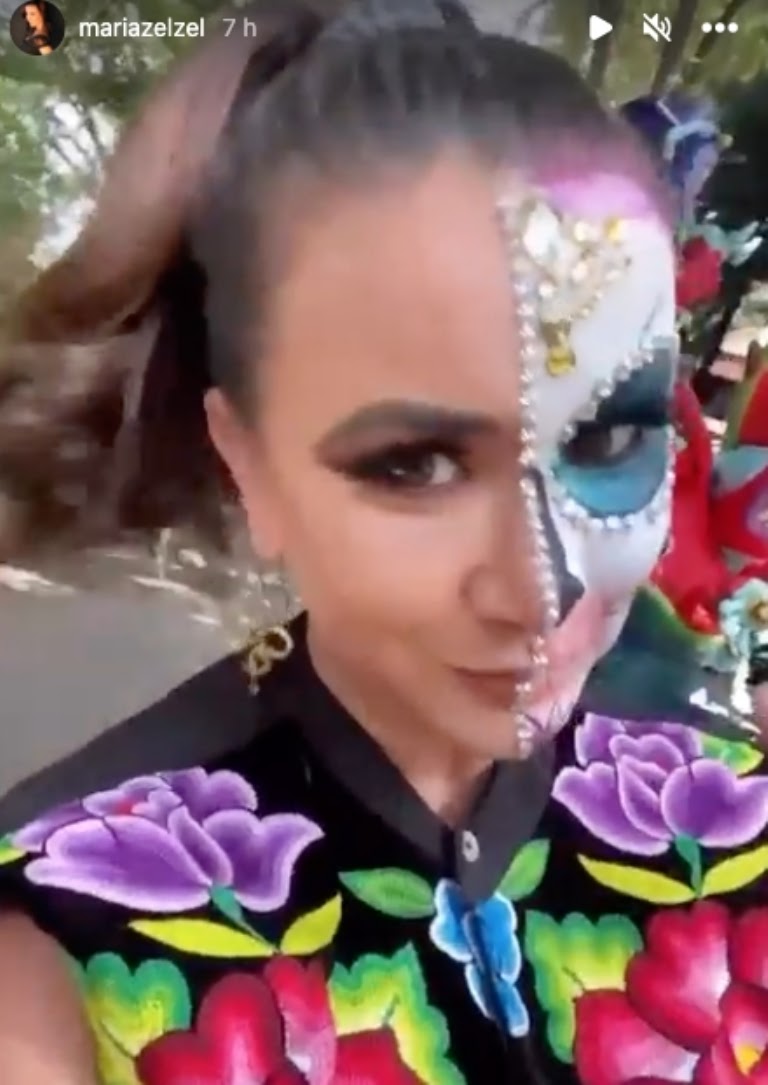 La conductora Mariazel se luce con maquillaje de catrina ideal para El Día de Muertos | FOTOS