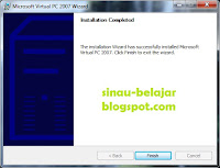 Instal Aplikasi Virtual PC 2007