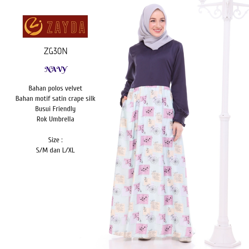 KOLEKSI TERBARU GAMIS BRANDED ZAYDA ZG 30