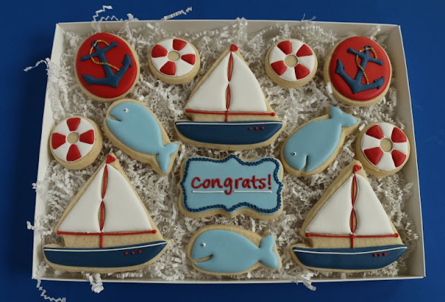 large nautical cookie gift box 