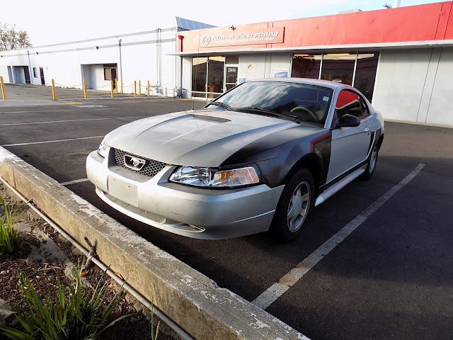 Car dealer bought car at auction. He replaced fender himself and had Almost Everything paint it to match the car.