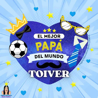 Solapín Nombre Toiver por el Día del Padre para imprimir gratis