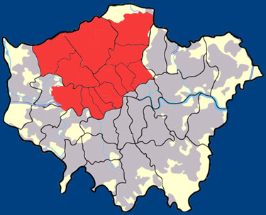 North London City Region Map