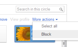 block a person