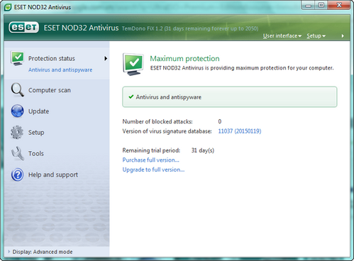 ESET NOD32 Antivirus Home Edition 3.0.672.0 - 32bit Full