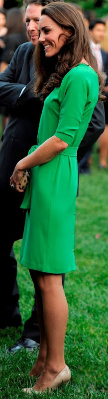 Kate Middleton wearing green DVF dress Get the Look