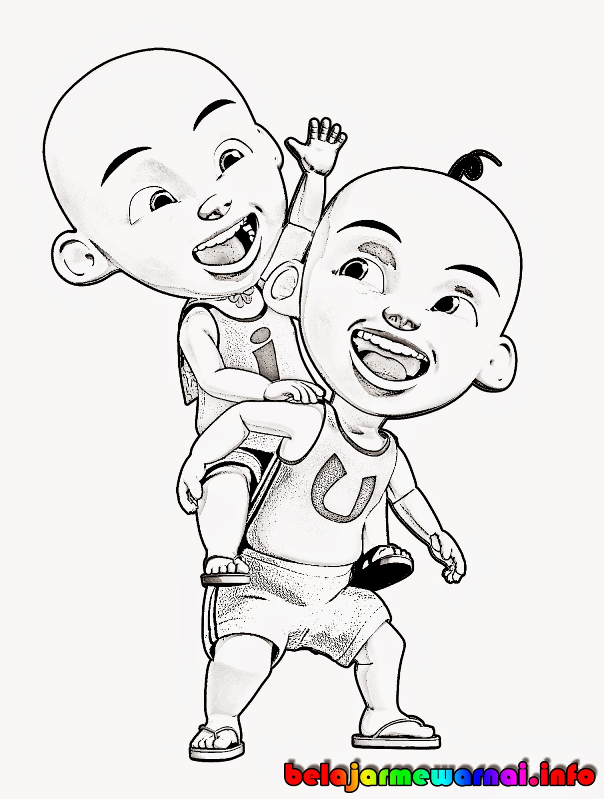  Gambar  Mewarnai Ipin  Upin  Gambar  Mewarnai Lucu