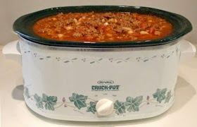 my award winning chili slow cooking in rival crockpot 