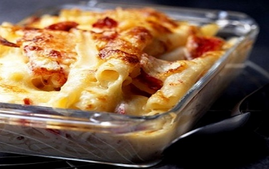 Macarrones al horno gratinados