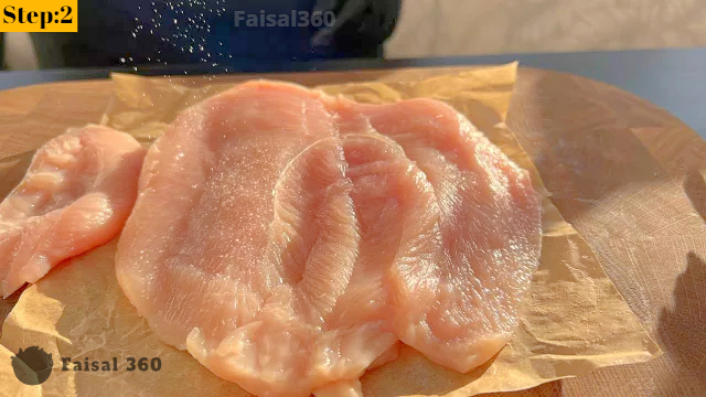 Sous vide chicken breast for salad