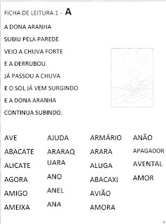 Ficha de leitura - Alfabetização.