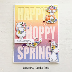 Hoppy Spring Card by April Guest Designer Candice Fisher | Woodland Spring Stamp Set by Newton's Nook Designs #newtonsnook #handmade