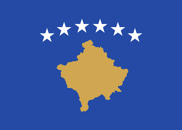 Logo Gambar Bendera Negara Kosovo PNG JPG ukuran 600 px