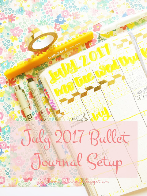 July 2017 bullet journal setup