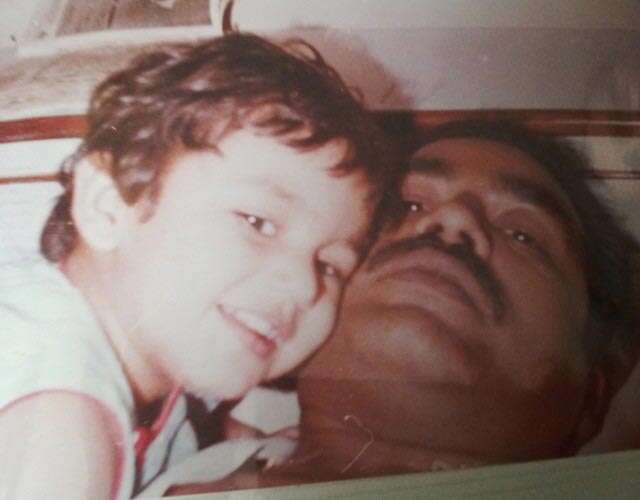 Bollywood Actress Huma Qureshi Childhood Pic with her Father Saleem Qureshi | Bollywood Actress Huma Qureshi Childhood Photos | Real-Life Photos