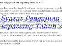 Download Syarat Pengajuan Guru Inpassing Tahun 2017