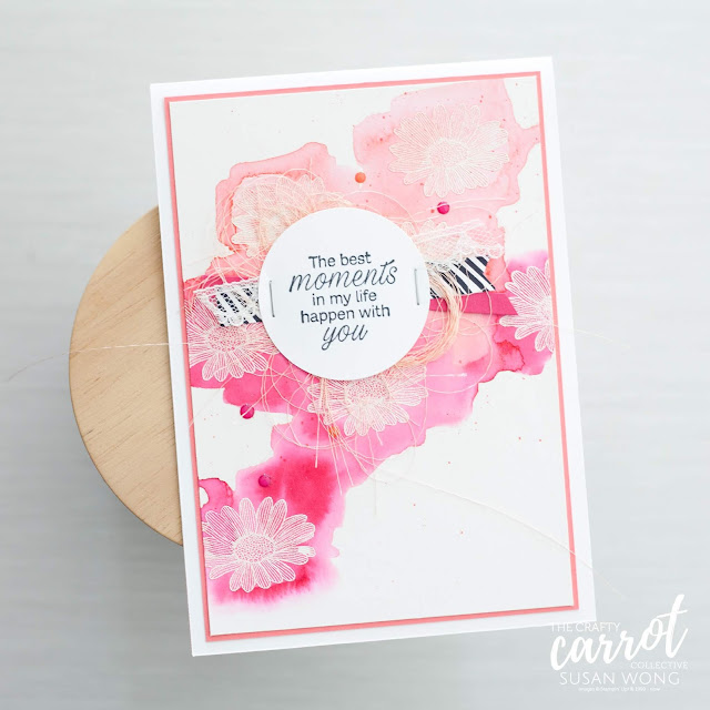 Daisy Lane by Stampin' Up! Watercolour card - Susan Wong for The Crafty Carrot Co.