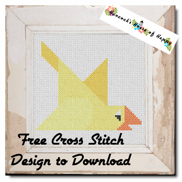 Free Beginner #CrossStitch Design to Download: Geometric Budgie Bird. Free Cross Stitch Pattern to Download. Free #download from Hancock's House of Happy. cross stitch,free cross stitch design, cross stitch patterns to download, cross stitching, cross stitch resources, free cross stitch, how to cross stitch, what to cross stitch, punto cruz, punto de cruz, ponto cruz, クロスステッチ,ścieg krzyżowy, beginner cross stitch design, cross stitch patterns for beginners, cross stitch chart for kids