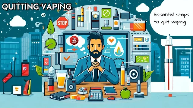 Infographics shows vaping vs smoking