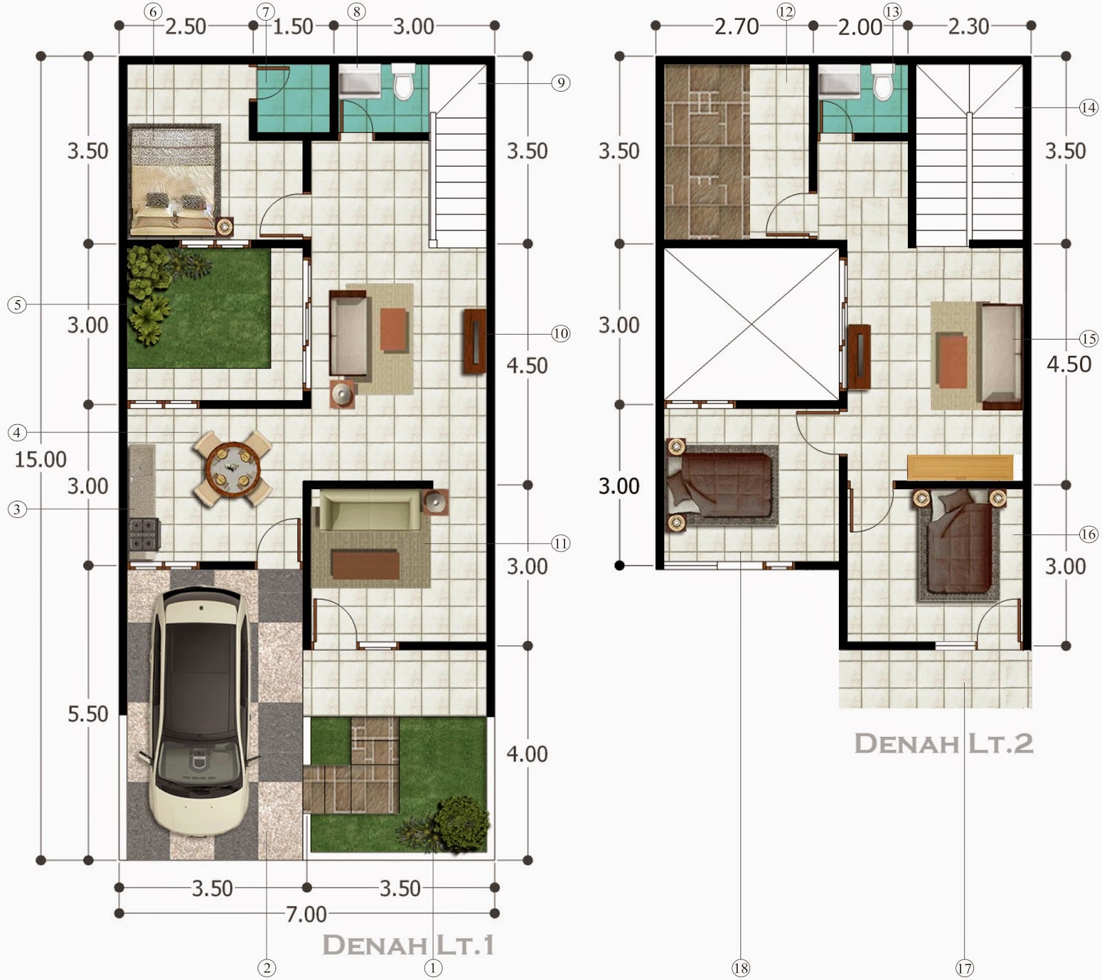 Contoh Denah  Rumah  Dan Penjelasannya Desain Rumah 