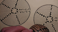 Chartres like Labyrinth drawn on a potato