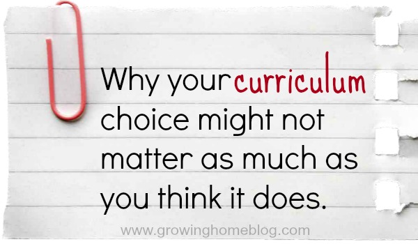 Why Your Curriculum Choice Might Not Matter As Much As You Think It Does