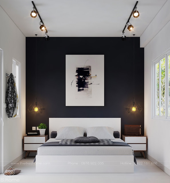  Kamar tidur nuansa Hitam Putih didesain dengan menunjukkan dominasi warna Hitam Putih pada 59 Tipe Kamar Tidur Nuansa Hitam Putih