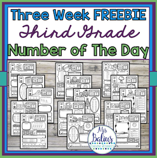 three weeks of number of the day for third grade for free