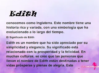 significado del nombre Edith