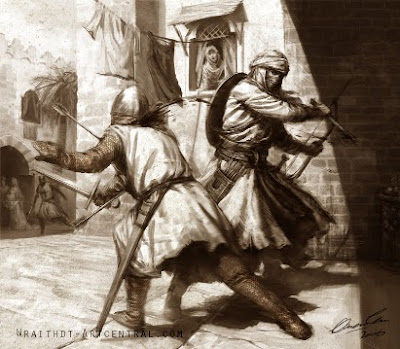 assassin depicted on film, games or novel