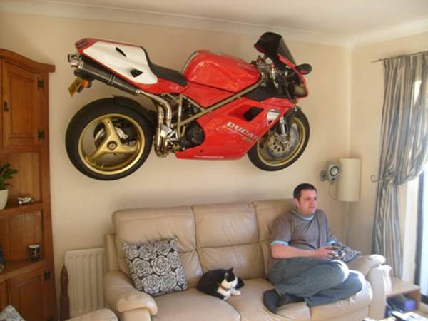 Ducati Mounted On Wall.