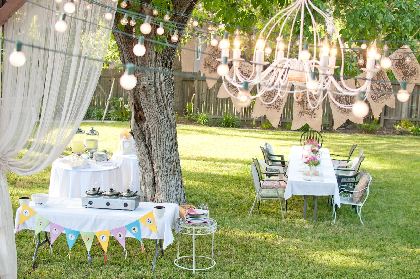 Domestic Fashionista Summer Backyard  Birthday  Party 