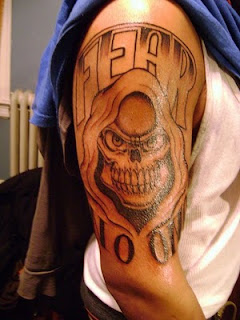 Skull Tattoo on Shoulder