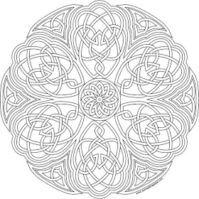 Knotwork flower to print and color- available in jpg and higher res transparent png