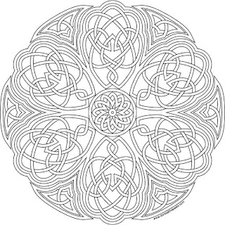 Knotwork flower to print and color- available in jpg and higher res transparent png