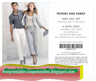 Free Printable Calvin Klein Coupons