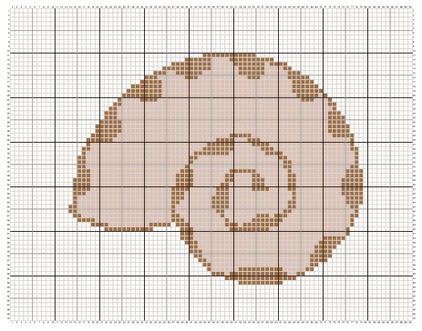 Seashell - free cross stitch pattern