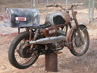 Rusty Motorcycle Mailbox