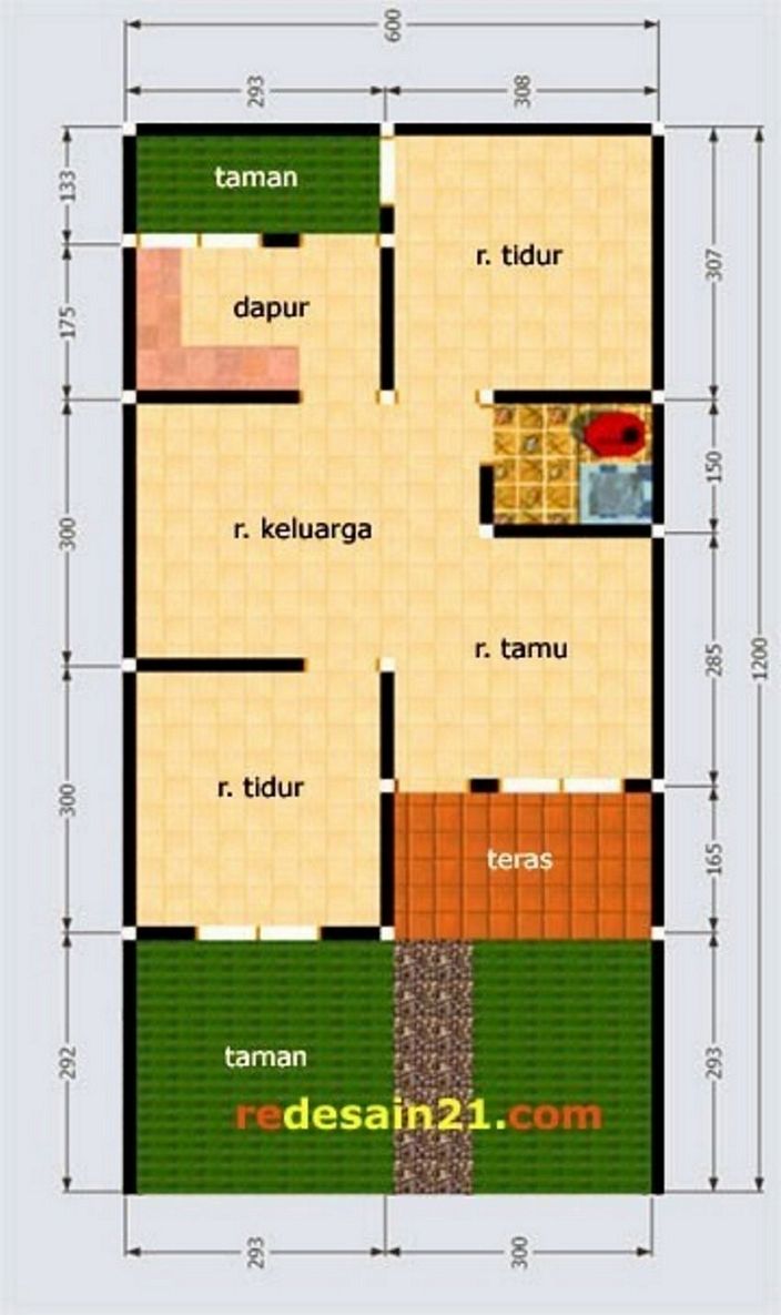 Denah Rumah  2 Lantai  Luas  Tanah  100m2  Arsihome